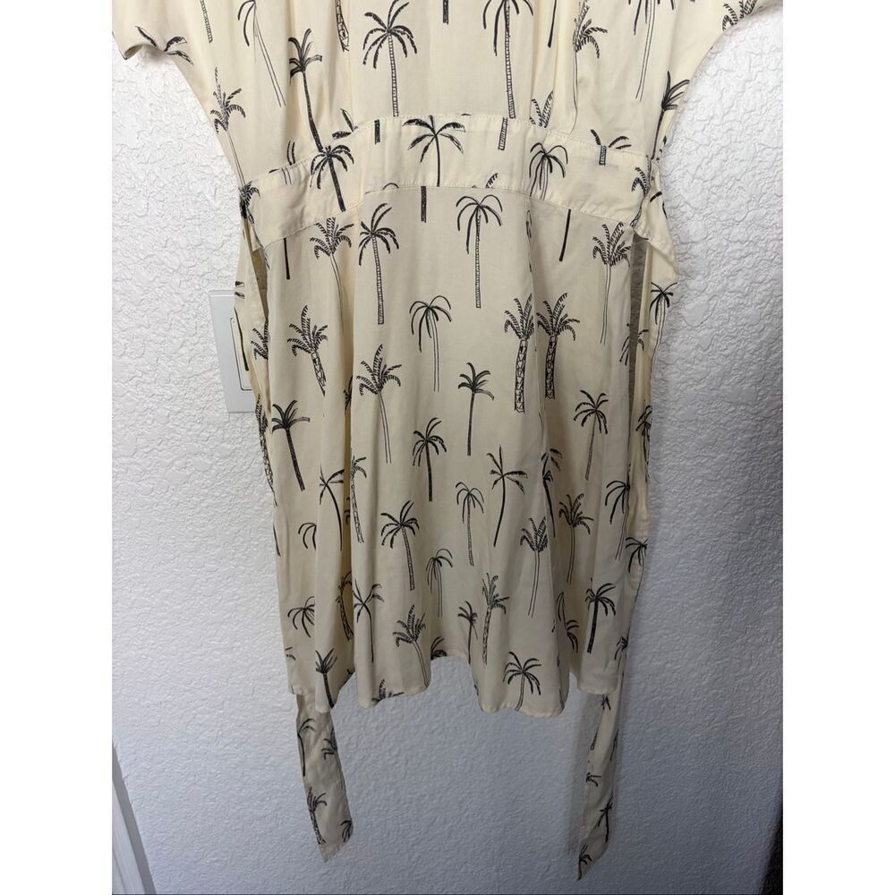Marine Layer Camila Mini Dress White Palm Print Size S - Picture 9 of 12